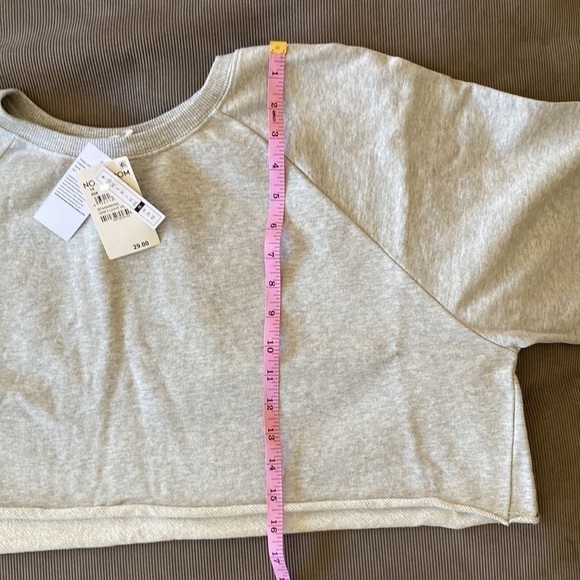 NORDSTROM BP Cropped Sweatshirt Size 1X Organic Cotton - Picture 5 of 6